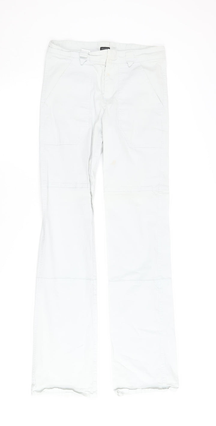 Joseph Women's White Trousers - Size S, Cotton, Zip