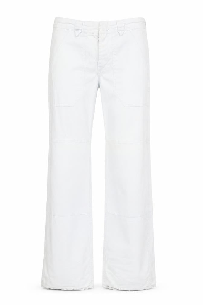 Front view of Joseph Women's White Trousers -, size S, Cotton, Zip
