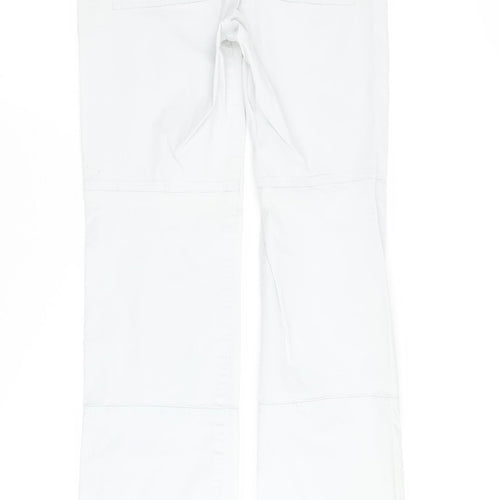 Joseph Women's White Trousers - Size S, Cotton, Zip