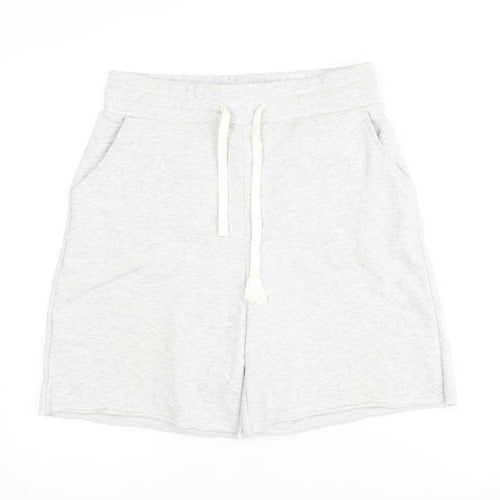 STR Men's Grey Jersey Shorts, Size M, Casual Style