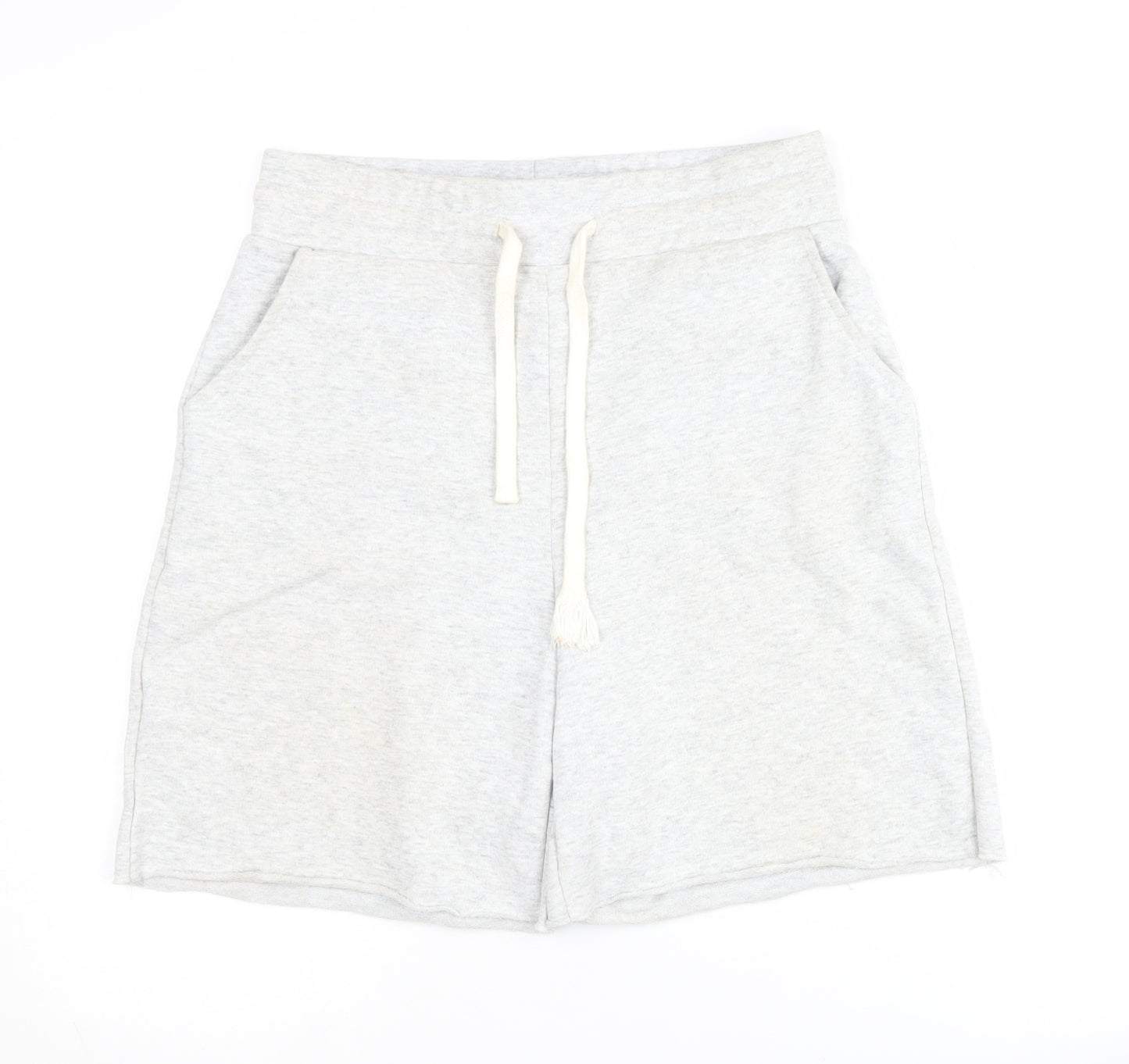 STR Men's Grey Jersey Shorts, Size M, Casual Style