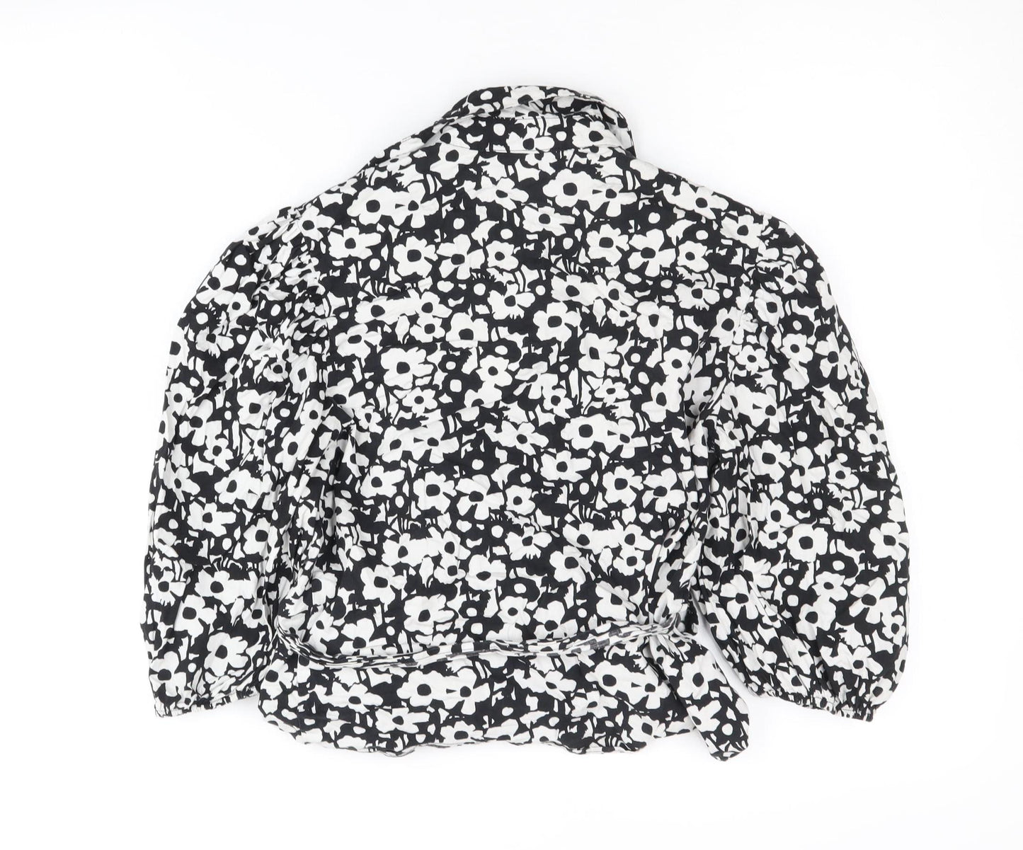 Topshop Women's Floral Wrap Blouse - Size 8