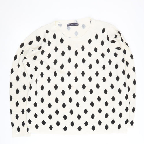 Marks and Spencer Women's Ivory Pullover Jumper Size 16