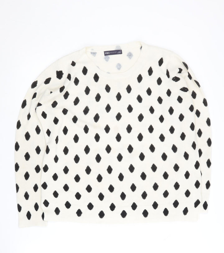 Marks and Spencer Women's Ivory Pullover Jumper Size 16
