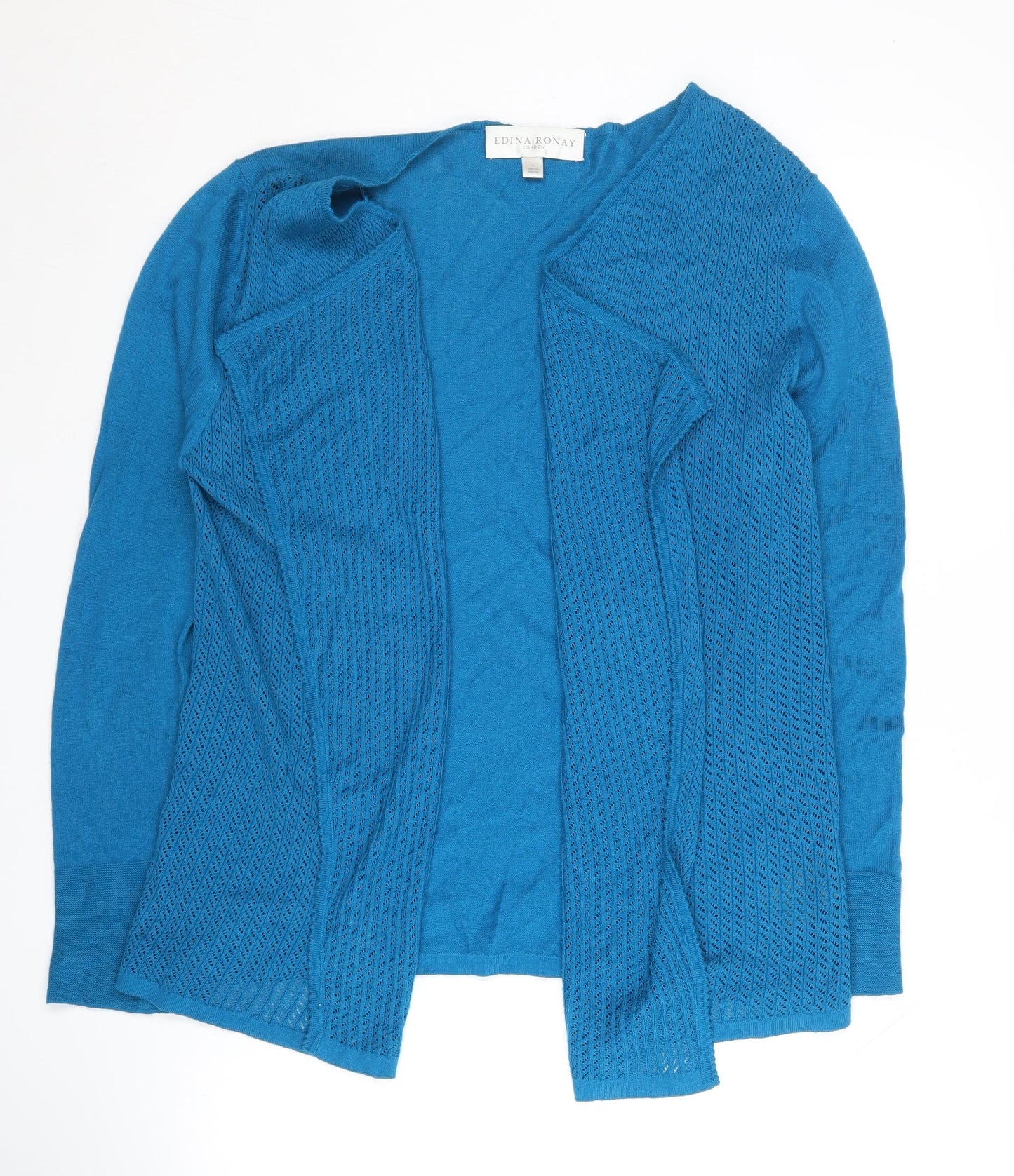 Edina Ronay Women's Blue Open Front Cardigan L