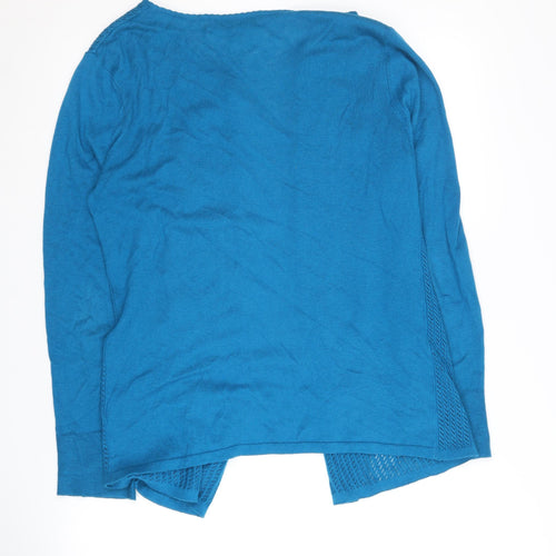 Edina Ronay Women's Blue Open Front Cardigan L