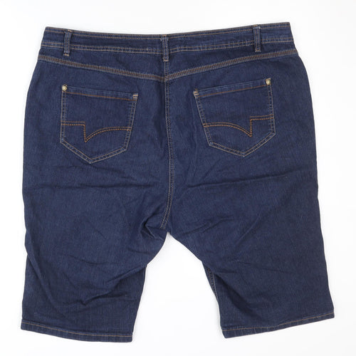 Yours Women's Blue Denim Shorts Size 20 Casual