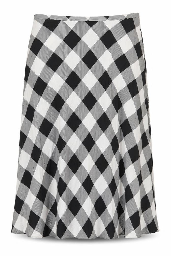 Front view of Marks & Spencer Women's Check Skirt, size 18