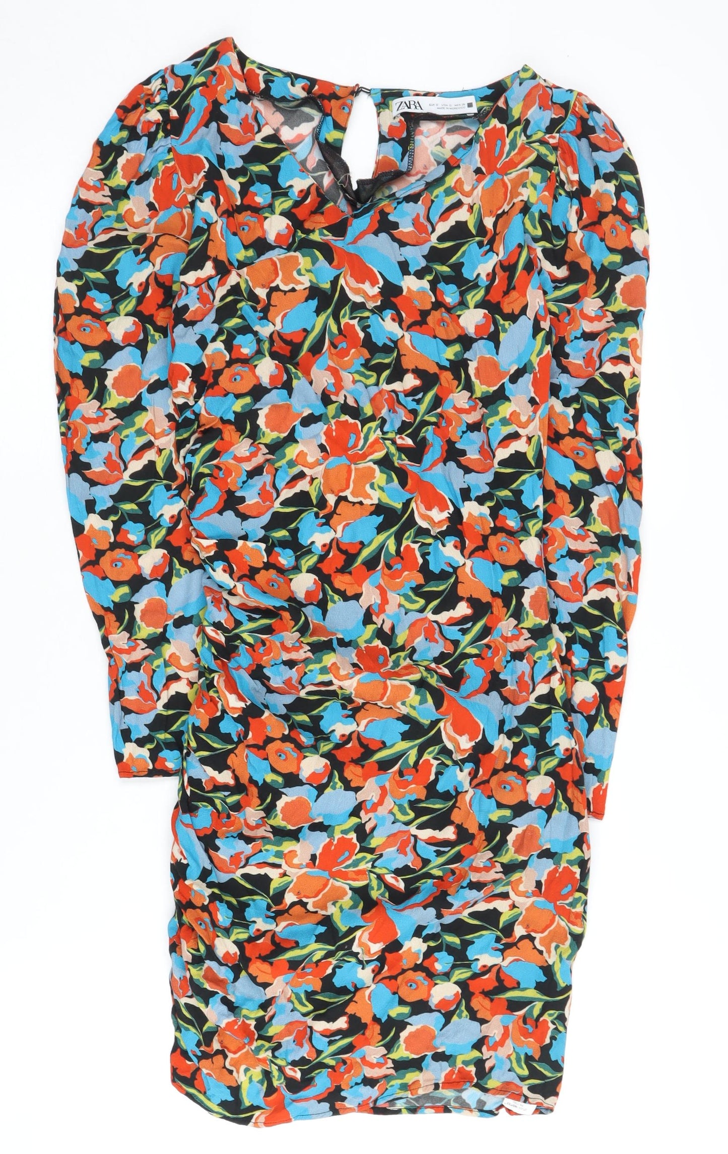 Zara Women's Multicoloured Floral Dress S