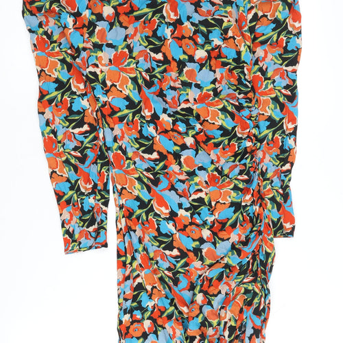 Zara Women's Multicoloured Floral Dress S