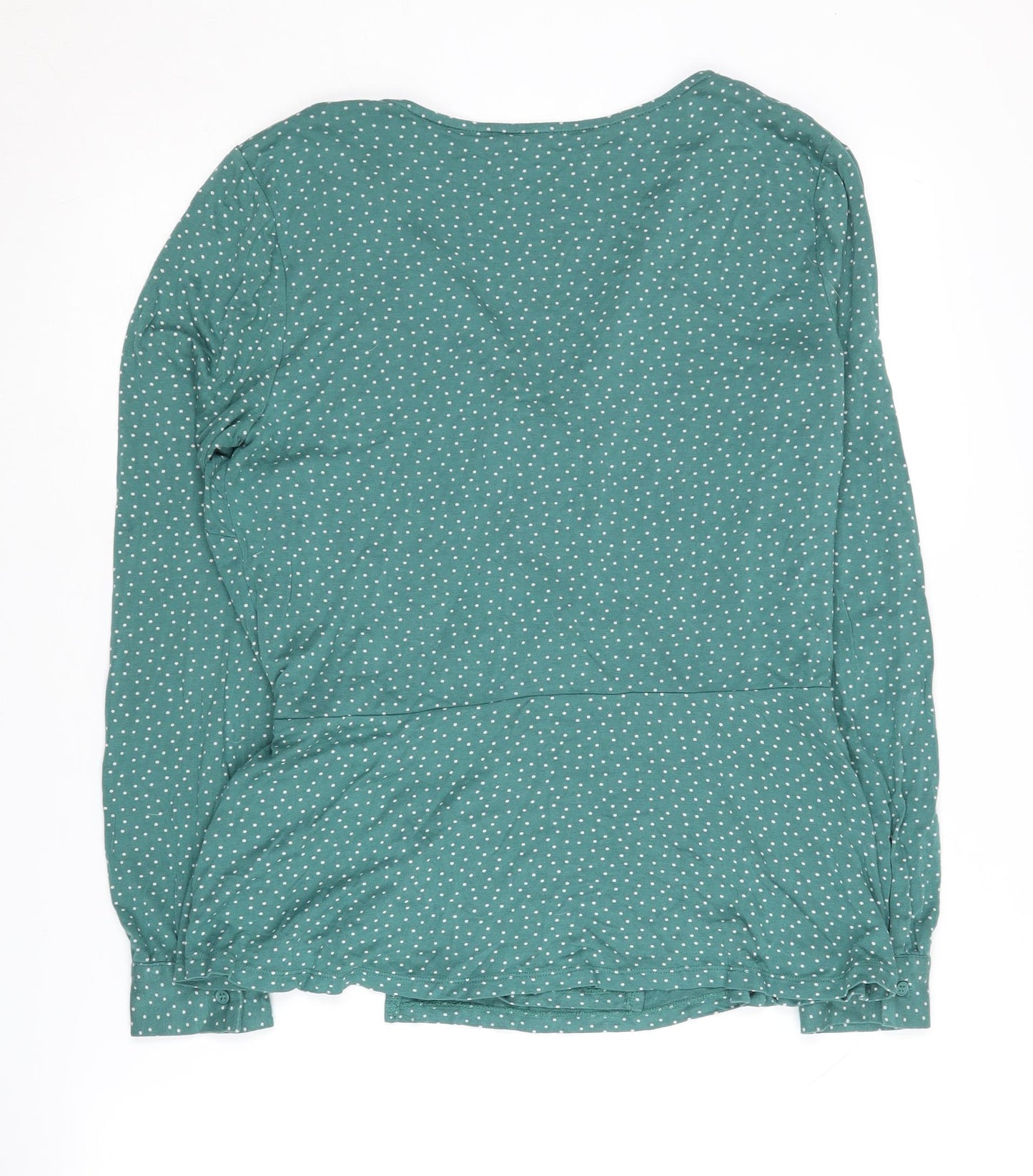 Next Women's Green Polka Dot Wrap Blouse - Size 14