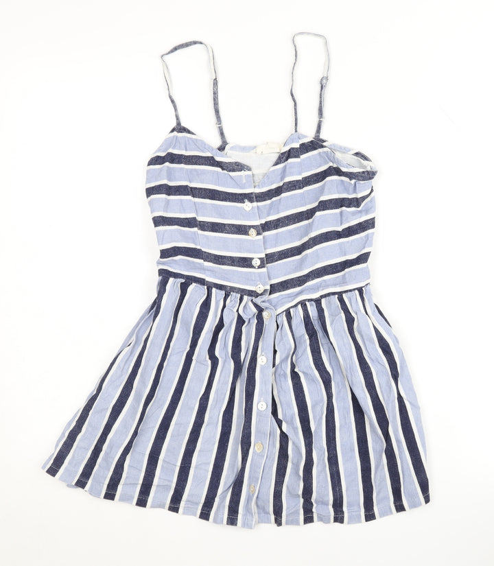 Earth Angel Blue Striped Camisole Blouse, XS, Women