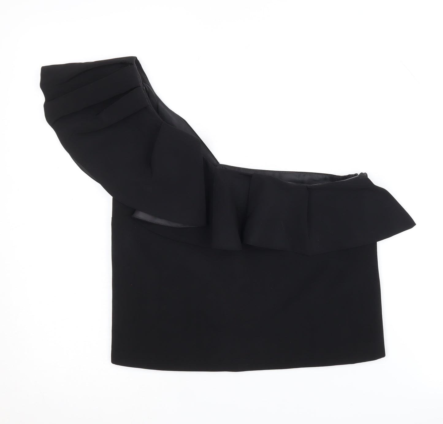 Topshop Women's Black One-Shoulder Blouse Size 8