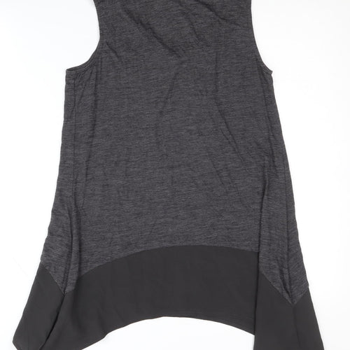 Next Women's Grey Beaded Tunic Tank Top Size 12
