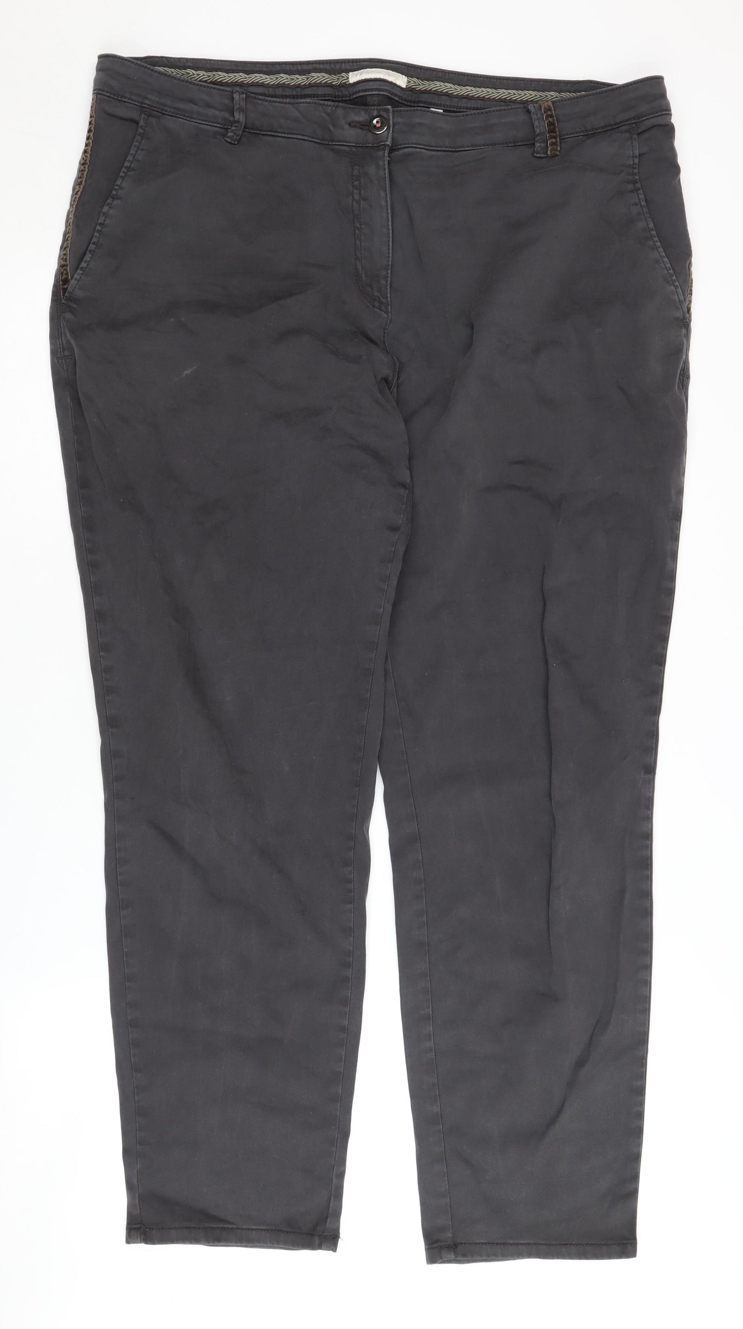 Christian Berg Men's Black Chino Trousers Size 46