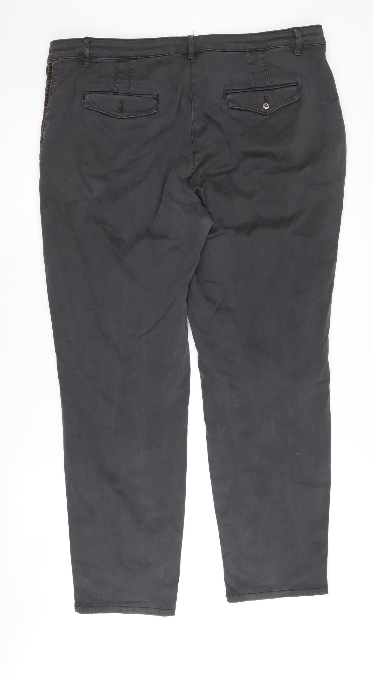 Christian Berg Men's Black Chino Trousers Size 46