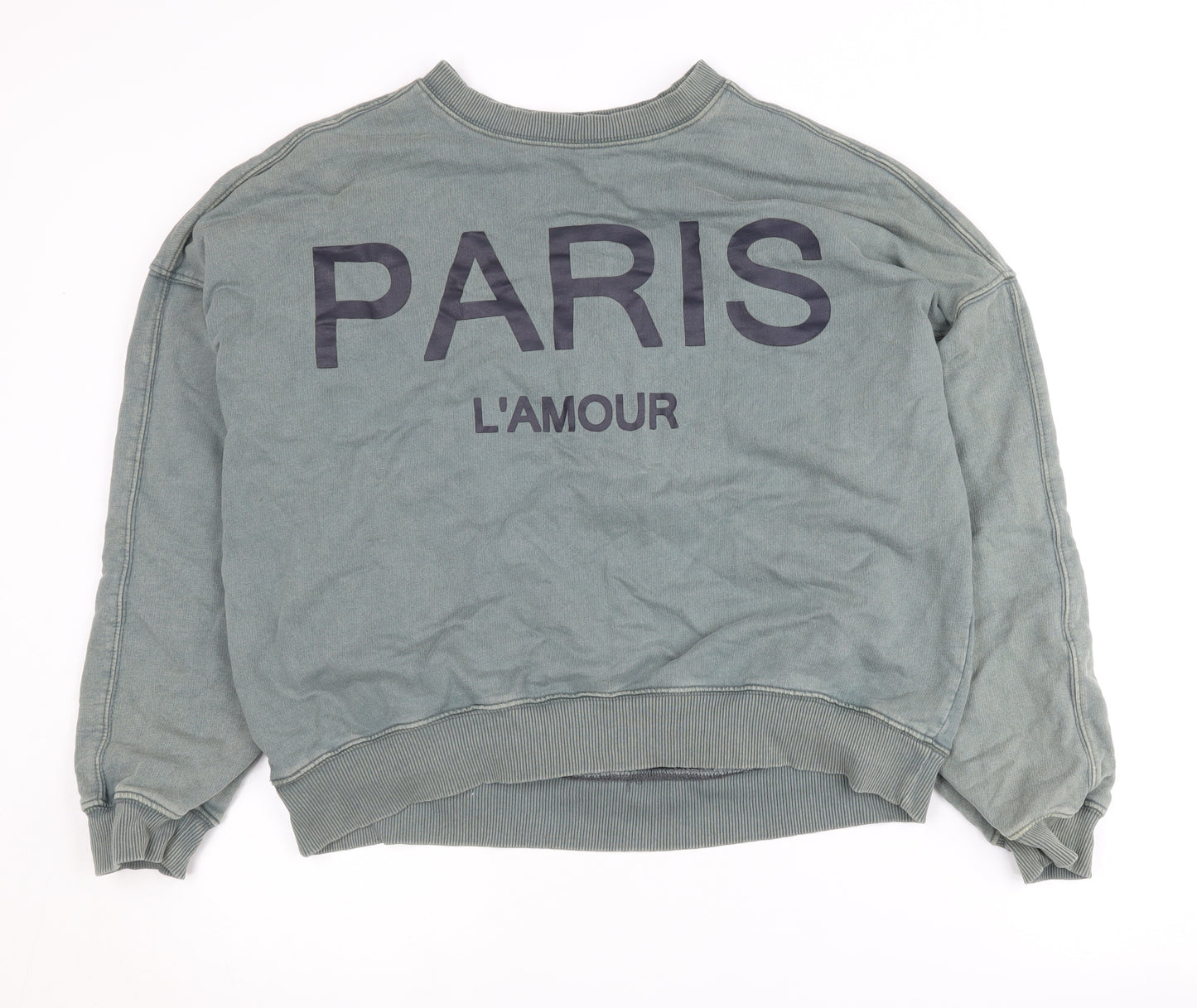 Next Women's Green Pullover Sweatshirt M Cotton