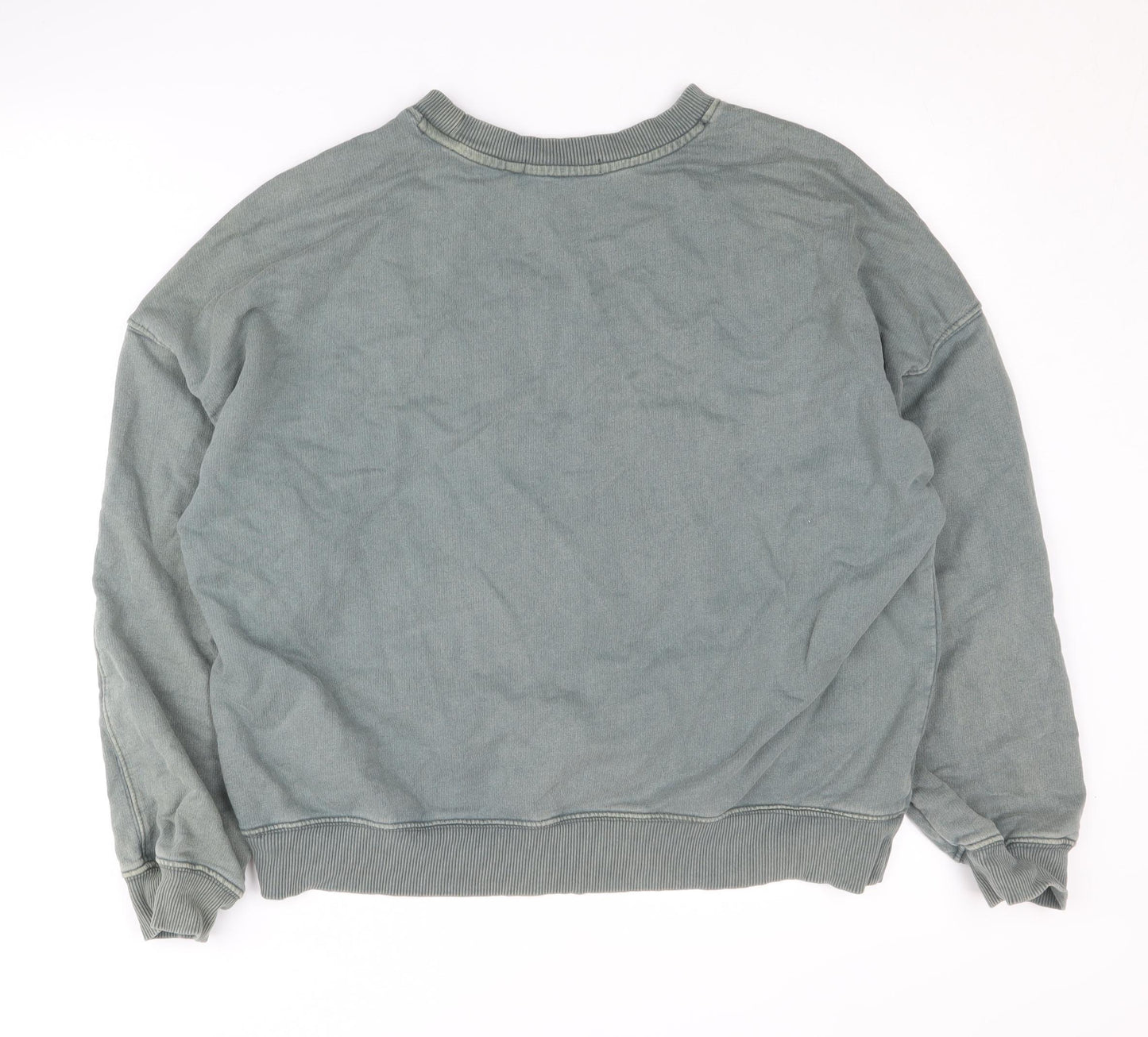 Next Women's Green Pullover Sweatshirt M Cotton