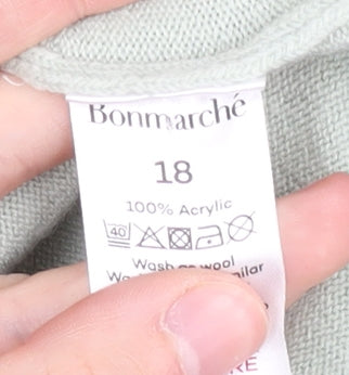Bonmarché Women's Green Cardigan Size 18 Long Sleeve