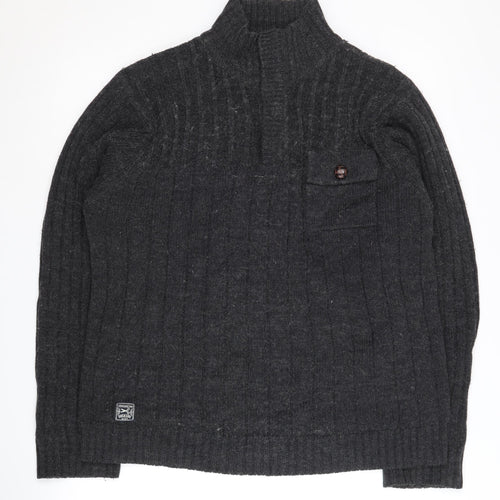 Kensington Dockside Men’s Black XL Cable Knit Jumper