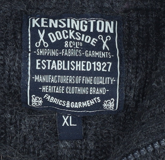 Kensington Dockside Men’s Black XL Cable Knit Jumper