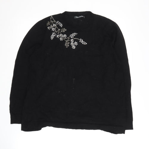 Bonmarché Women's Black Pullover Jumper Size 18