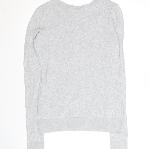 Bass Women's Grey XS Cotton Animal Print Pullover Jumper