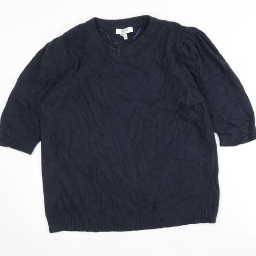b.young Women's Blue Pullover Jumper, Size L, Casual Knit