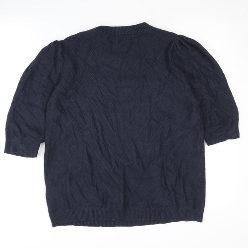 b.young Women's Blue Pullover Jumper, Size L, Casual Knit