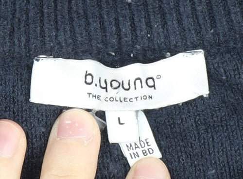 b.young Women's Blue Pullover Jumper, Size L, Casual Knit