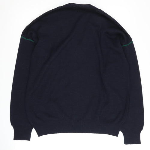 St Michael Men's Blue V-Neck Pullover Jumper Size M