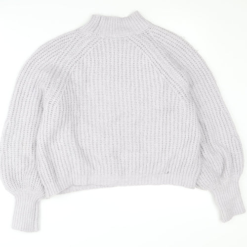 Moon & Madison Women’s Grey Mock Neck Jumper, S