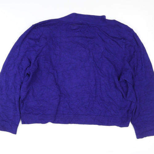 Bonmarché Women's Blue Open Front Cardigan M Long Sleeve