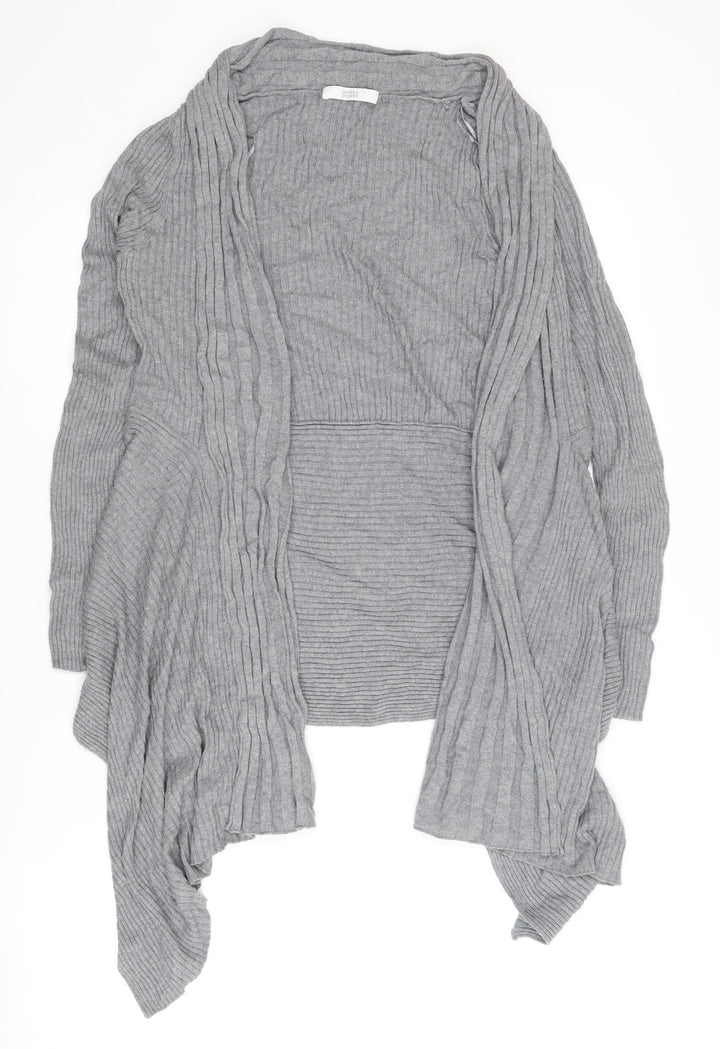 Marks and Spencer Grey Women's Open Front Cardigan Size 10