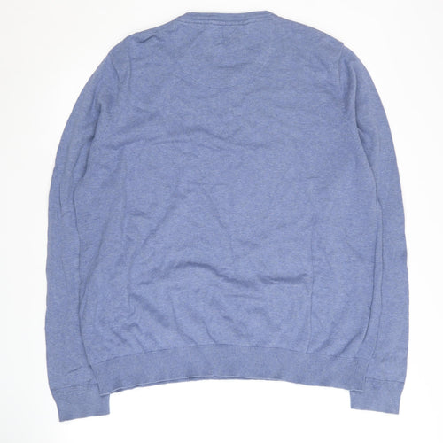 Threadbare Men's Blue V-Neck Pullover Jumper 2XL