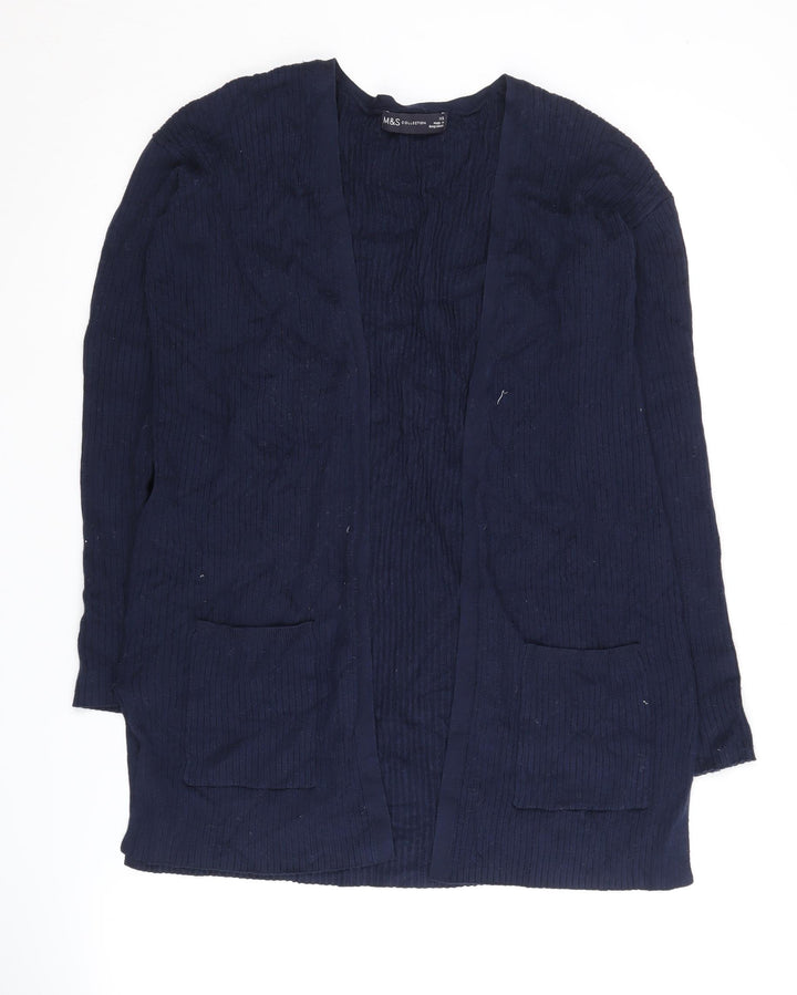 Marks and Spencer Women's Blue XS Open Front Cardigan