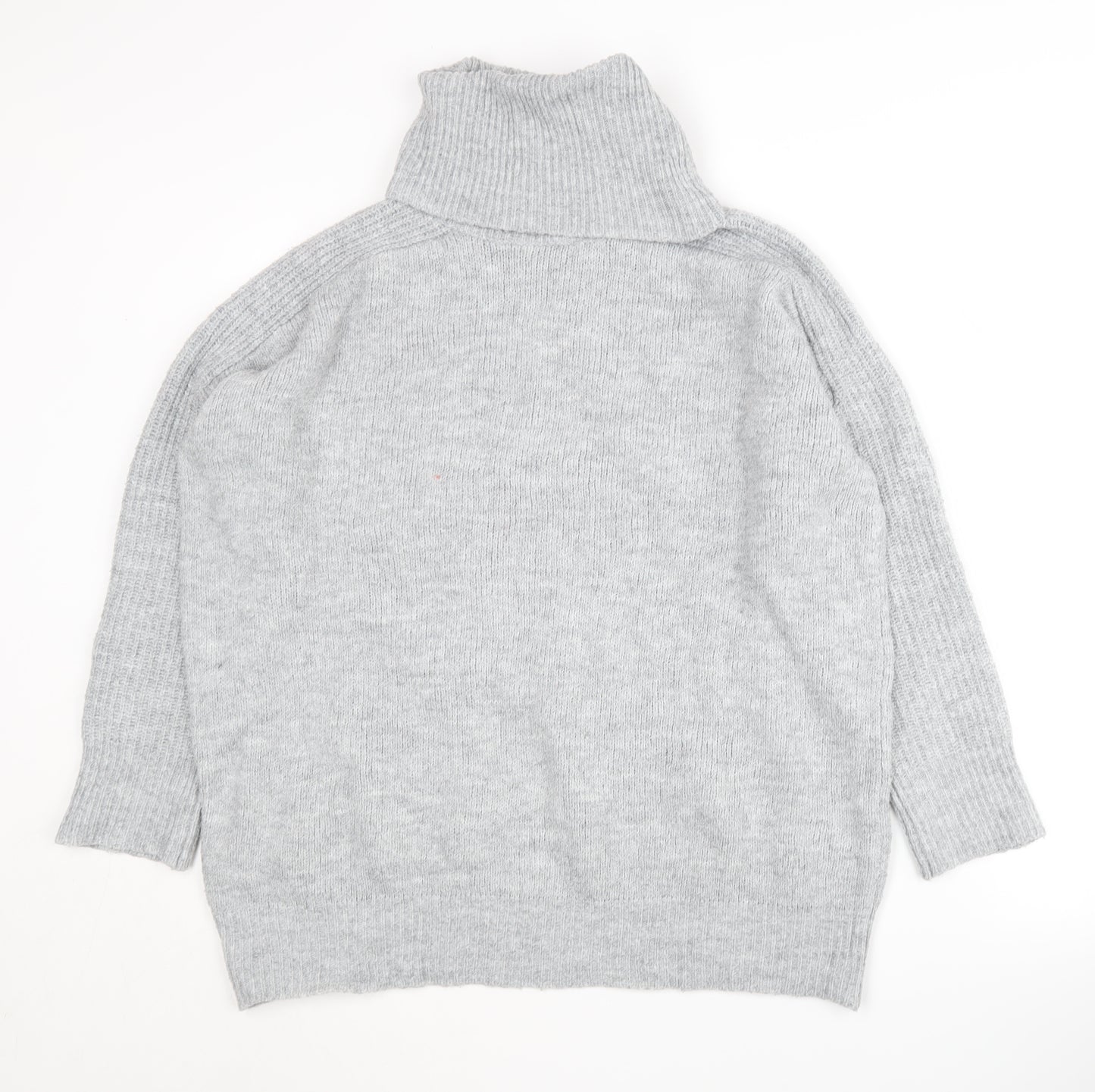 MNG Women's Grey Roll Neck Pullover Jumper Size M