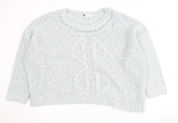 Next Women's Blue Cable-Knit Pullover Jumper XL