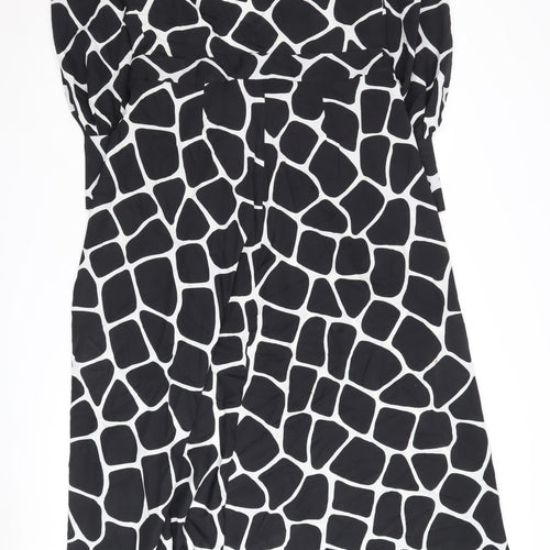 Next Women's Black Midi Wrap Dress Size 10