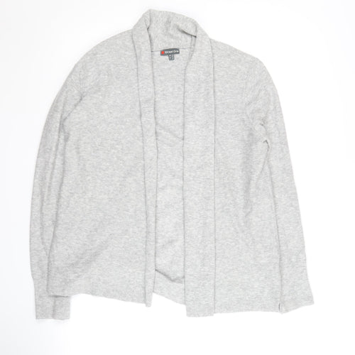 Street One Women's Grey Open Front Cardigan Size 12 Acrylic Knit
