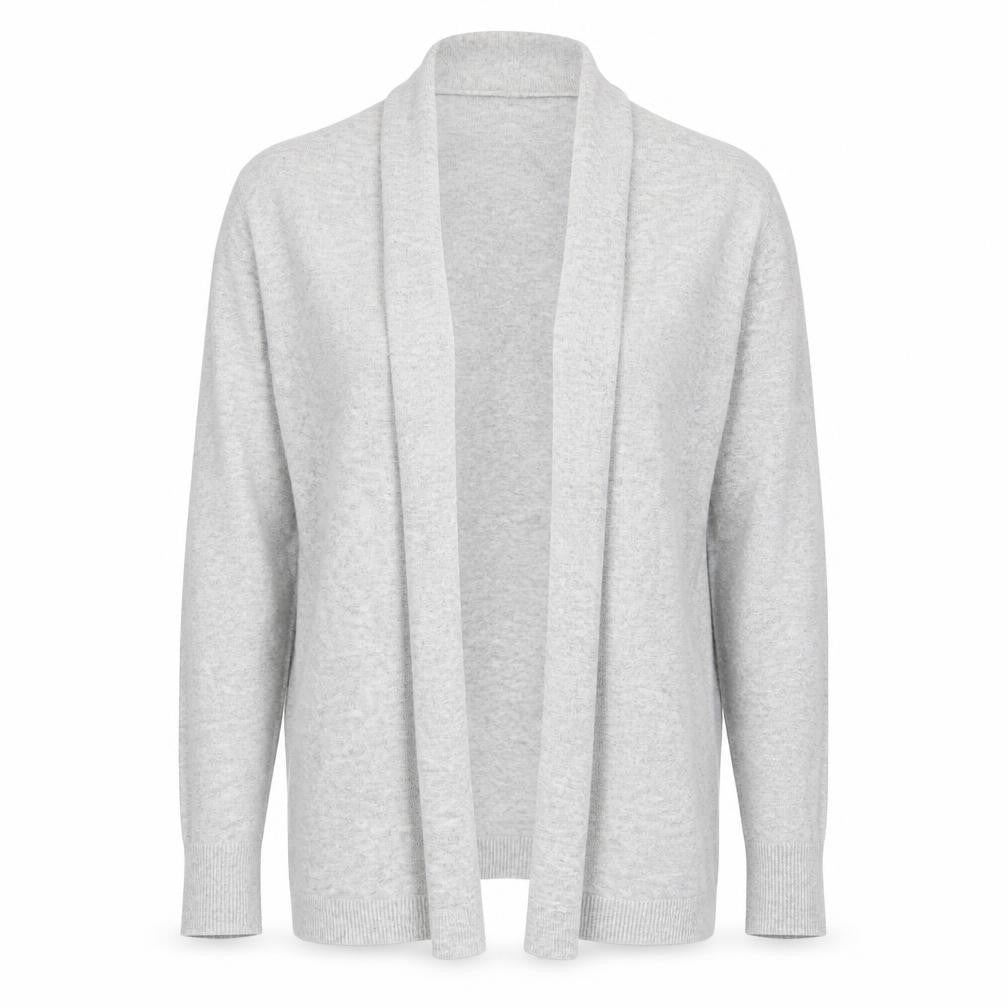 Street One Women's Grey Open Front Cardigan Size 12 Acrylic Knit
