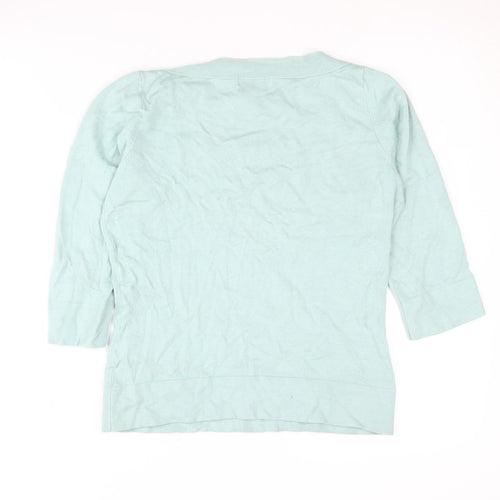 Marks and Spencer Women's Green Knit Jumper Size 14