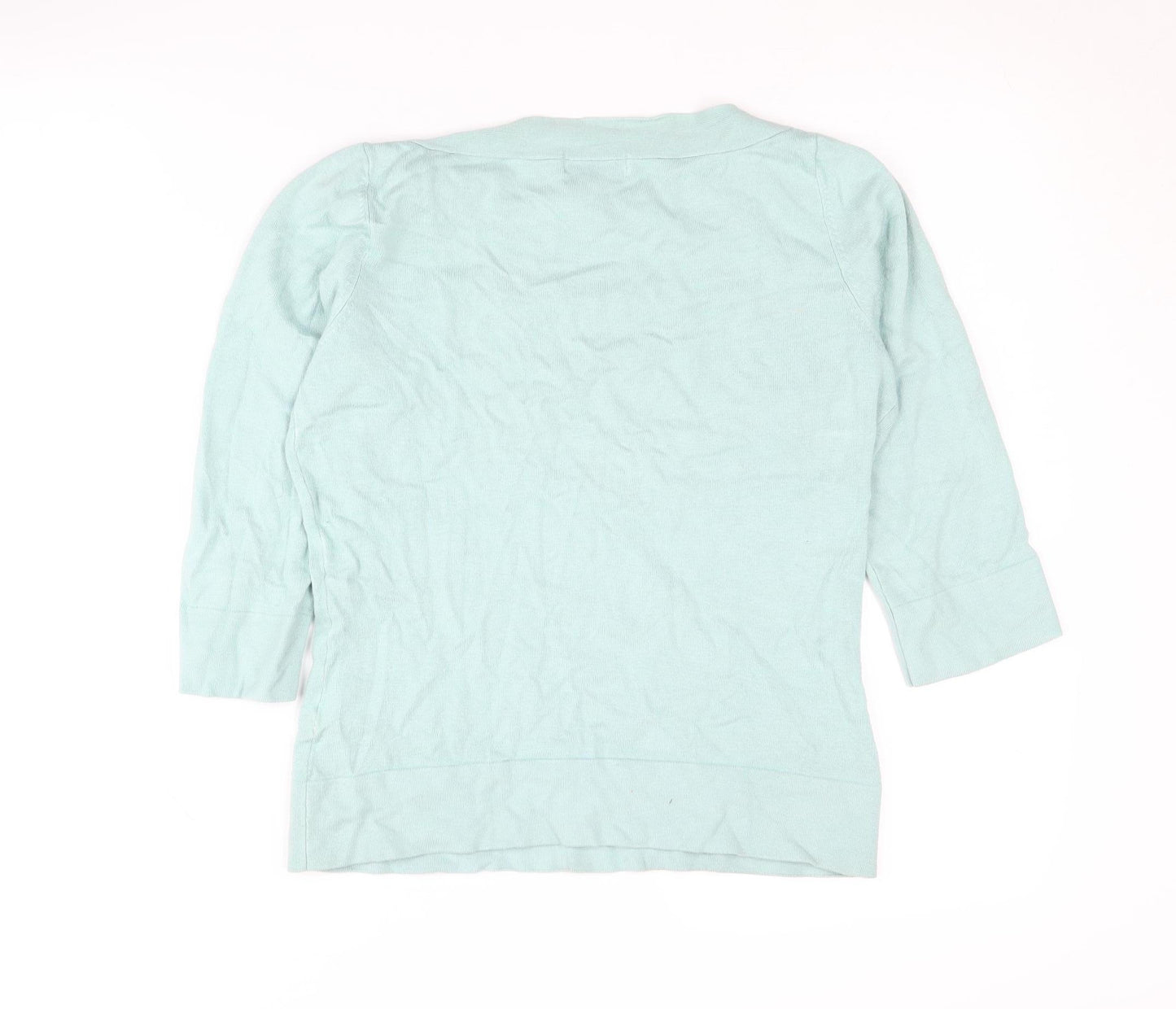 Marks and Spencer Women's Green Knit Jumper Size 14