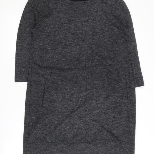 Adrienne Vittadini Women's Grey Knit Dress L