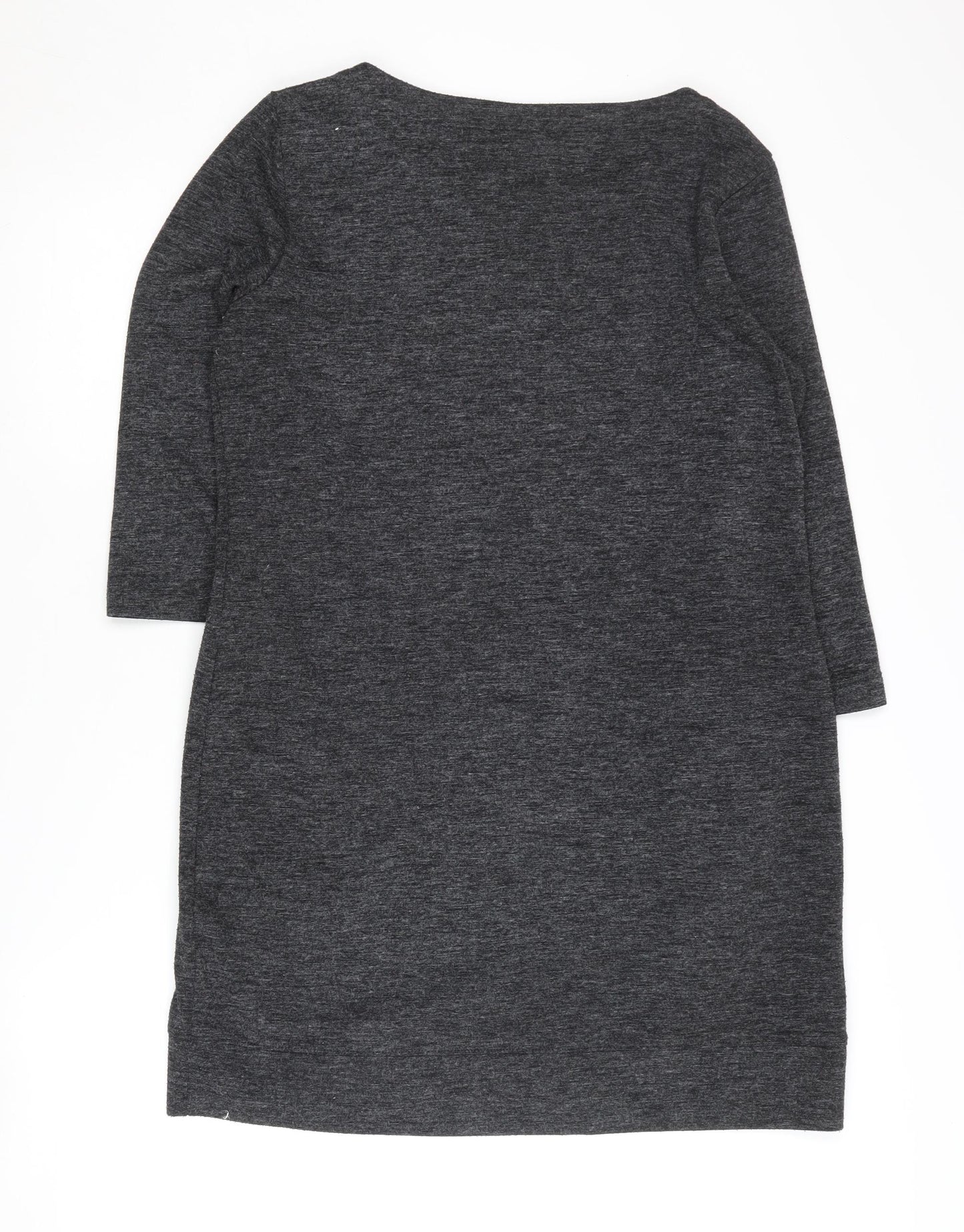 Adrienne Vittadini Women's Grey Knit Dress L