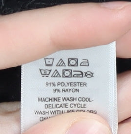 Adrienne Vittadini Women's Grey Knit Dress L