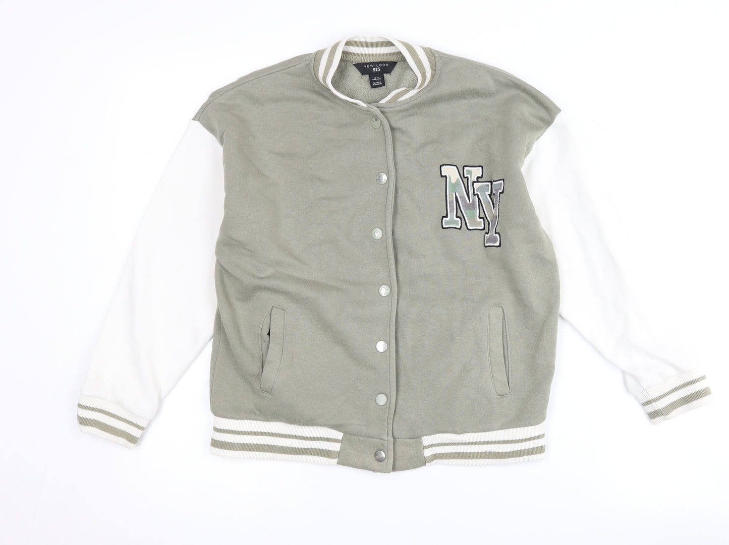 New Look Girls Varsity Jacket Green 10-11 Years