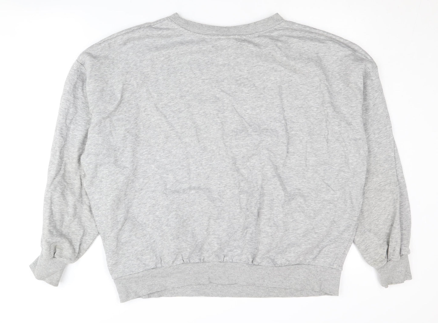 H&M Grey University Logo Sweatshirt M Unisex Jersey