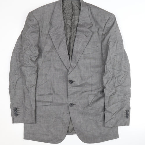 T.M. Lewin Men's Grey Wool Blazer Jacket 38S