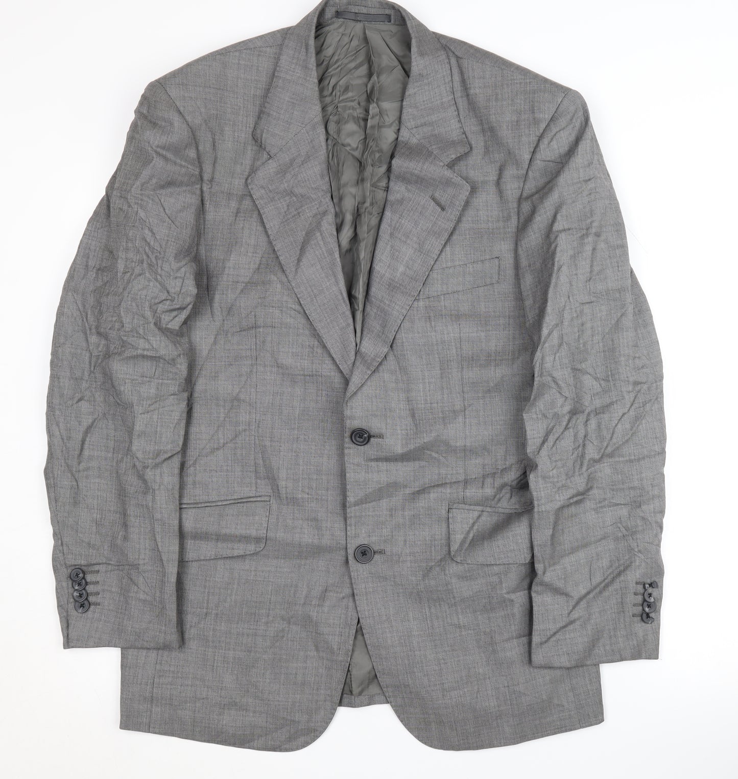 T.M. Lewin Men's Grey Wool Blazer Jacket 38S